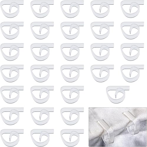 LUTER 30 clips de plástico transparente para mantel, clips transparentes para mantel, fijación para mantel de mesa, clips de soporte para mantel de