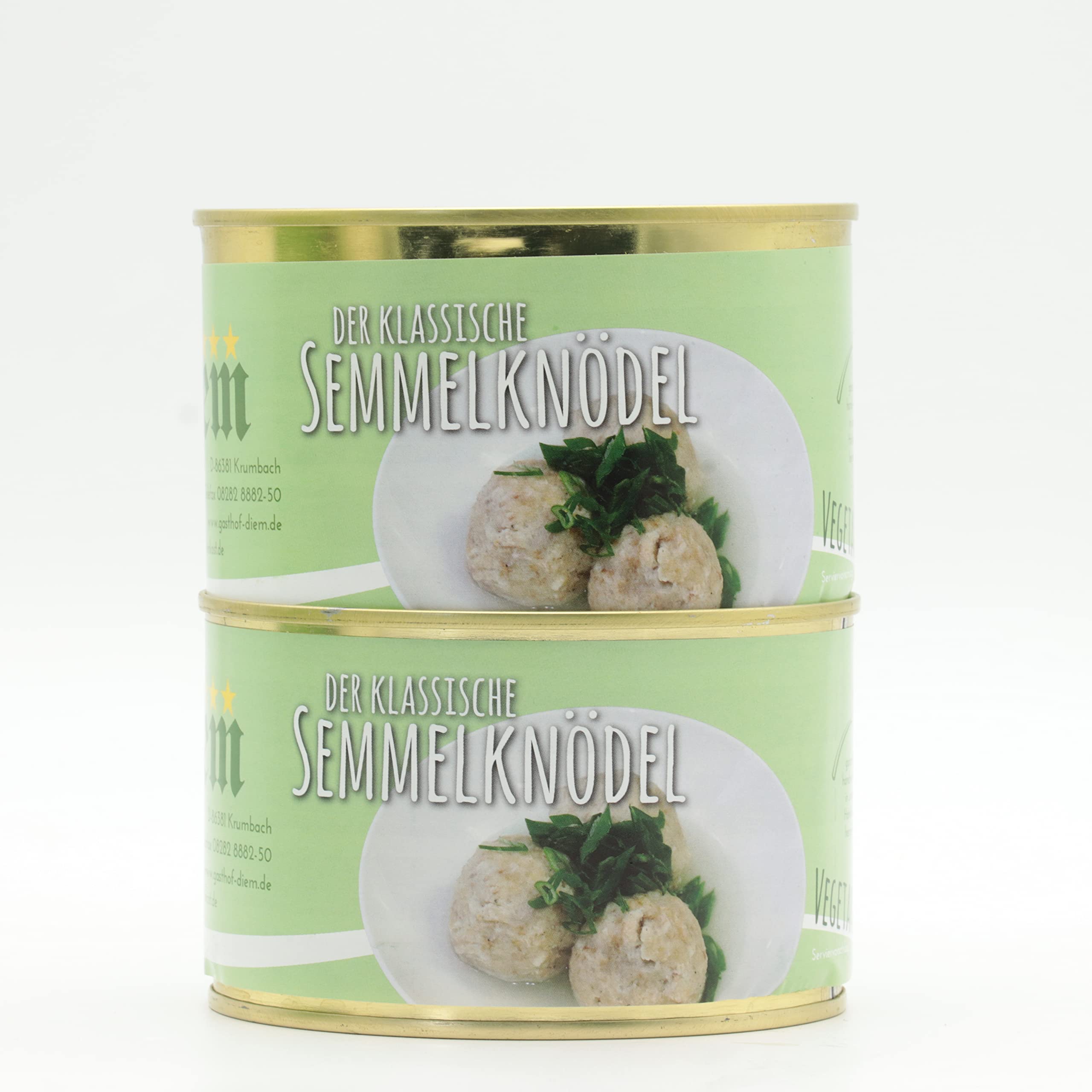 Diem - Festessen - Geschenkset - In der Konserve - 2x Rinderbraten 400g, 2x Semmelknödel 400g (270g Abtropfgewicht),1x Rahmkarotten 400g, 2x Spargelcremesuppe 400g