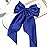SUSULU Large Hair Bow Clips for Women Red Royal Blue Hair Bows Slides for Girls Satin Hair Barrettes with Long Ribbon Tail,Wedding Birthday Hair Accessories Pack of 2