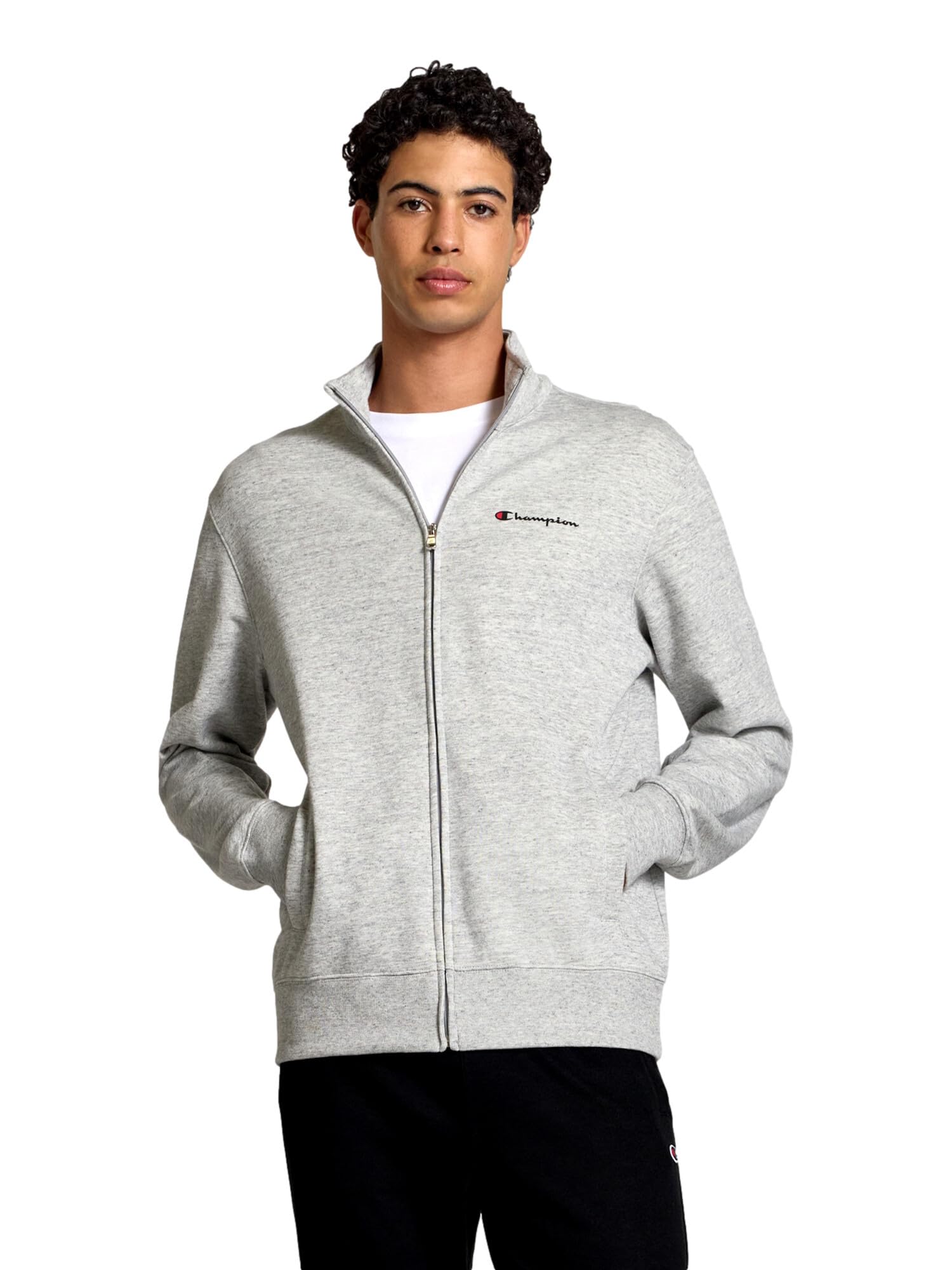 Champion Męski Legacy - ICONS Sweatsuit małe logo, szary (EM021), S, Szary (EM021), S