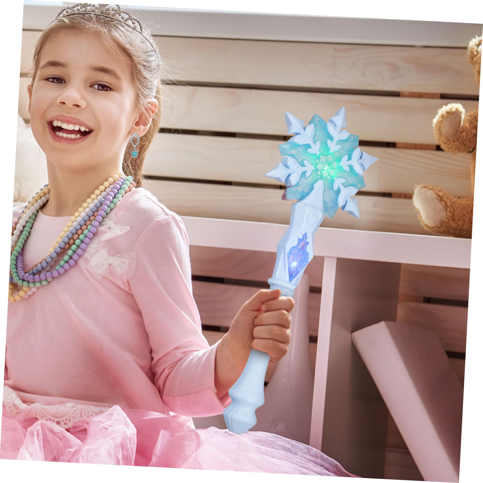 Varita Mágica Destellante para Luminoso de Fiesta con Luz LED Decoración Atmosférica para y Cumpleaños Juguete Seguro y Duradero Color Azul Degradado