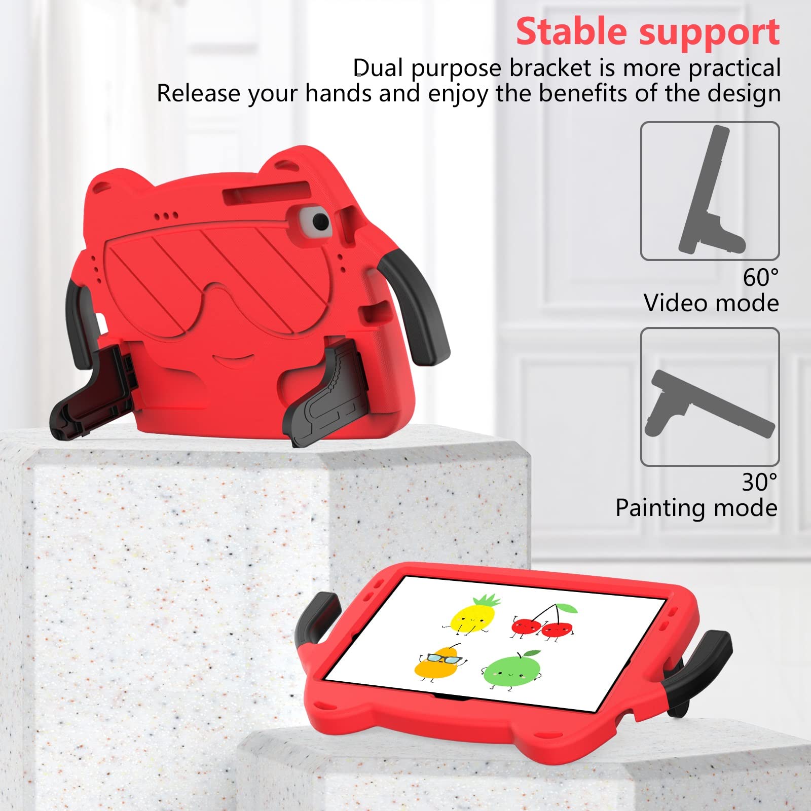 Étui de protection pour tablette Étui de protection léger en EVA compatible avec Samsung Galaxy Tab A8 Case 10,5 pouces (SM-X200/X205) Housse résistante aux chocs compatible avec les enfants – Coque d