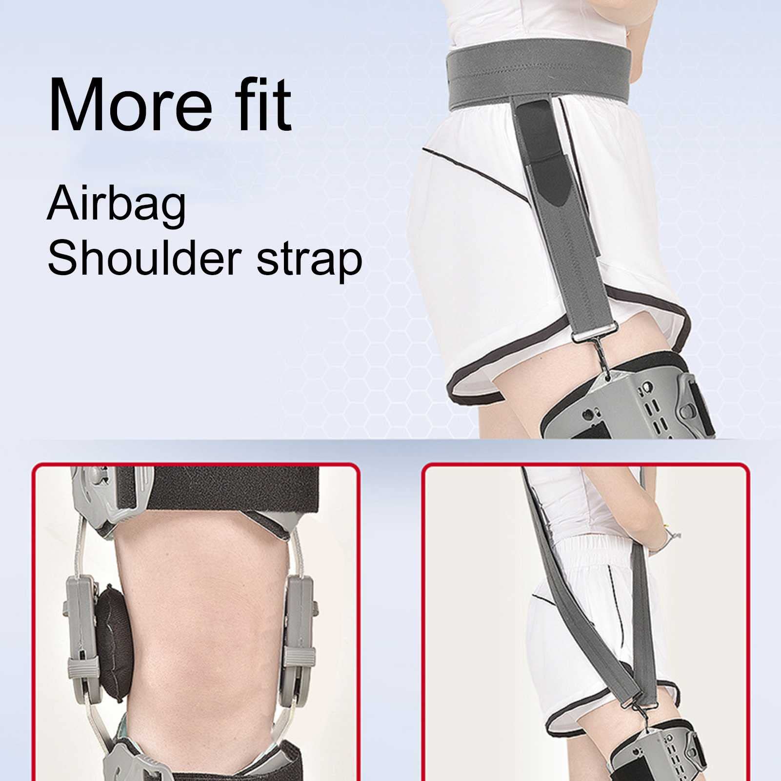 Ortesis de rótula con bisagras, soporte ajustable para piernas adecuado para lesiones de rodilla