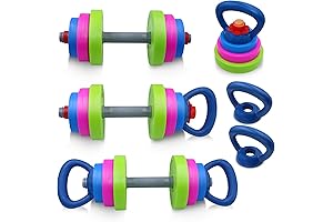 Kids Adjustable Weight Lifting Play Set for Toddler Exercise and Fitness