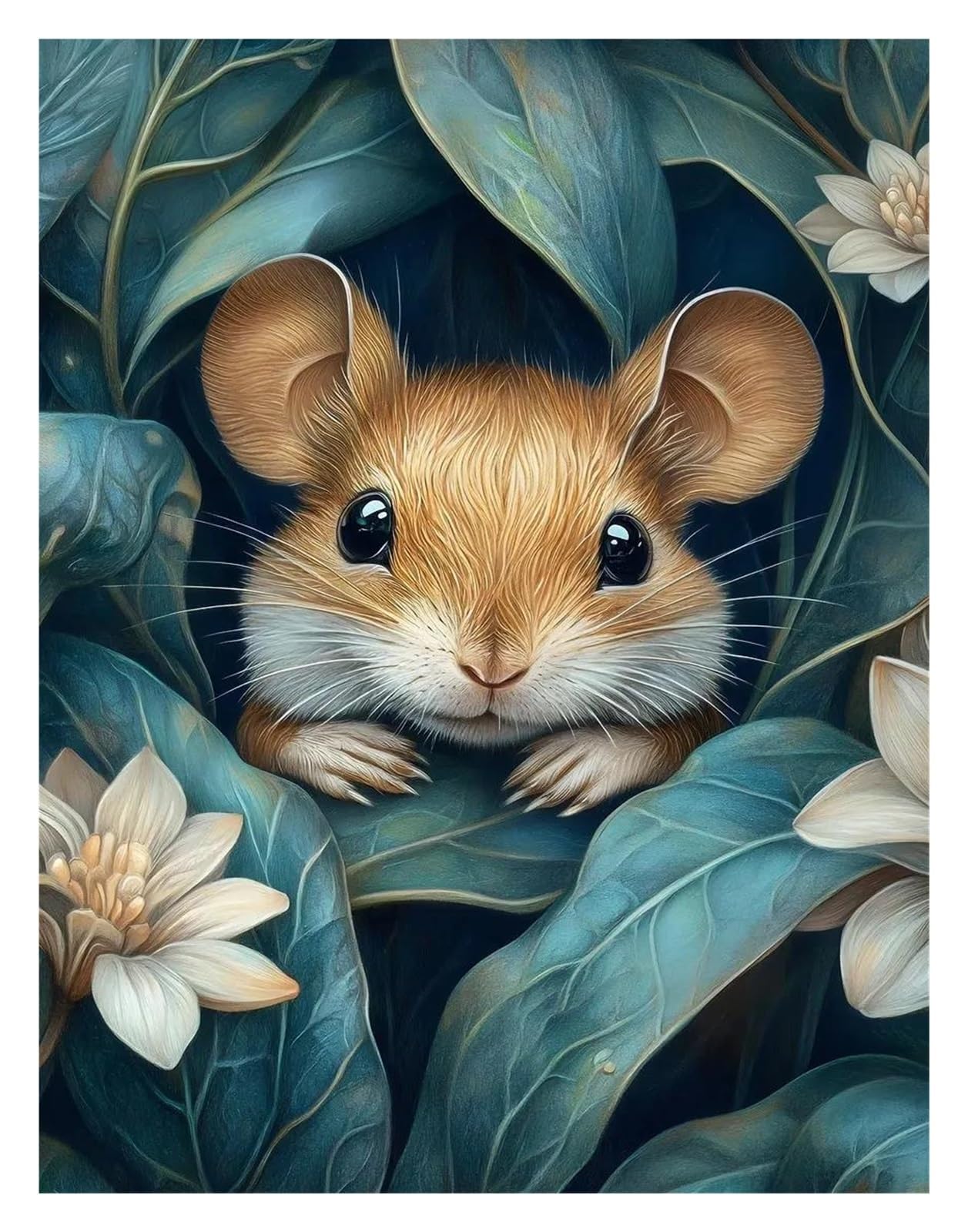 Xenite A Wall Rt Canvas Prints Cute Baby Nimals In Leaves Posters Prints Vibrant Baby Owl Hedgehog Frog Nature Canvas Painting Wall Picture Home Bedroom Decor(,50X70cm)