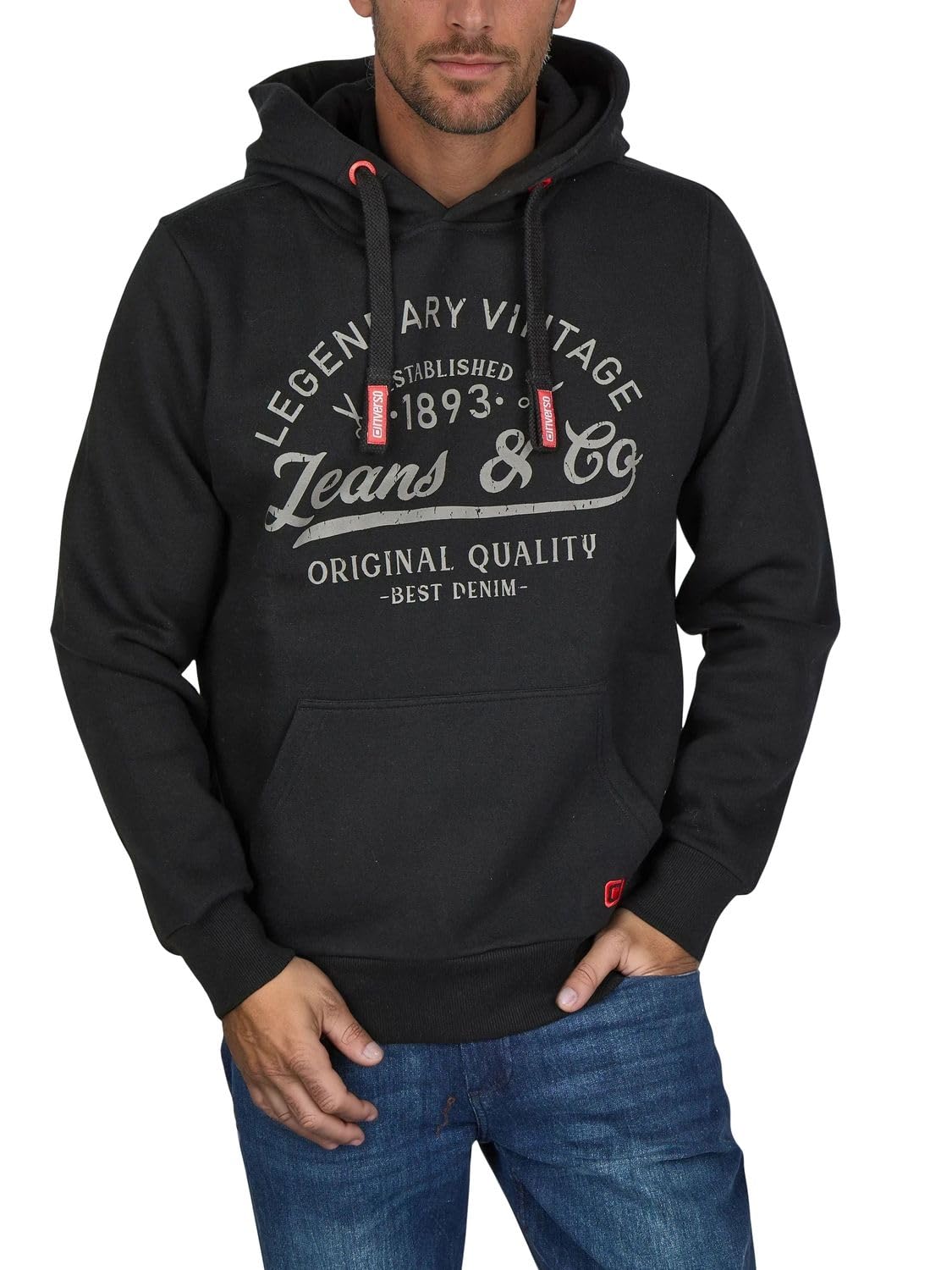 riverso Hoodie Herren Regular Fit RIVArmin Kapuzenpullover Pullover Print