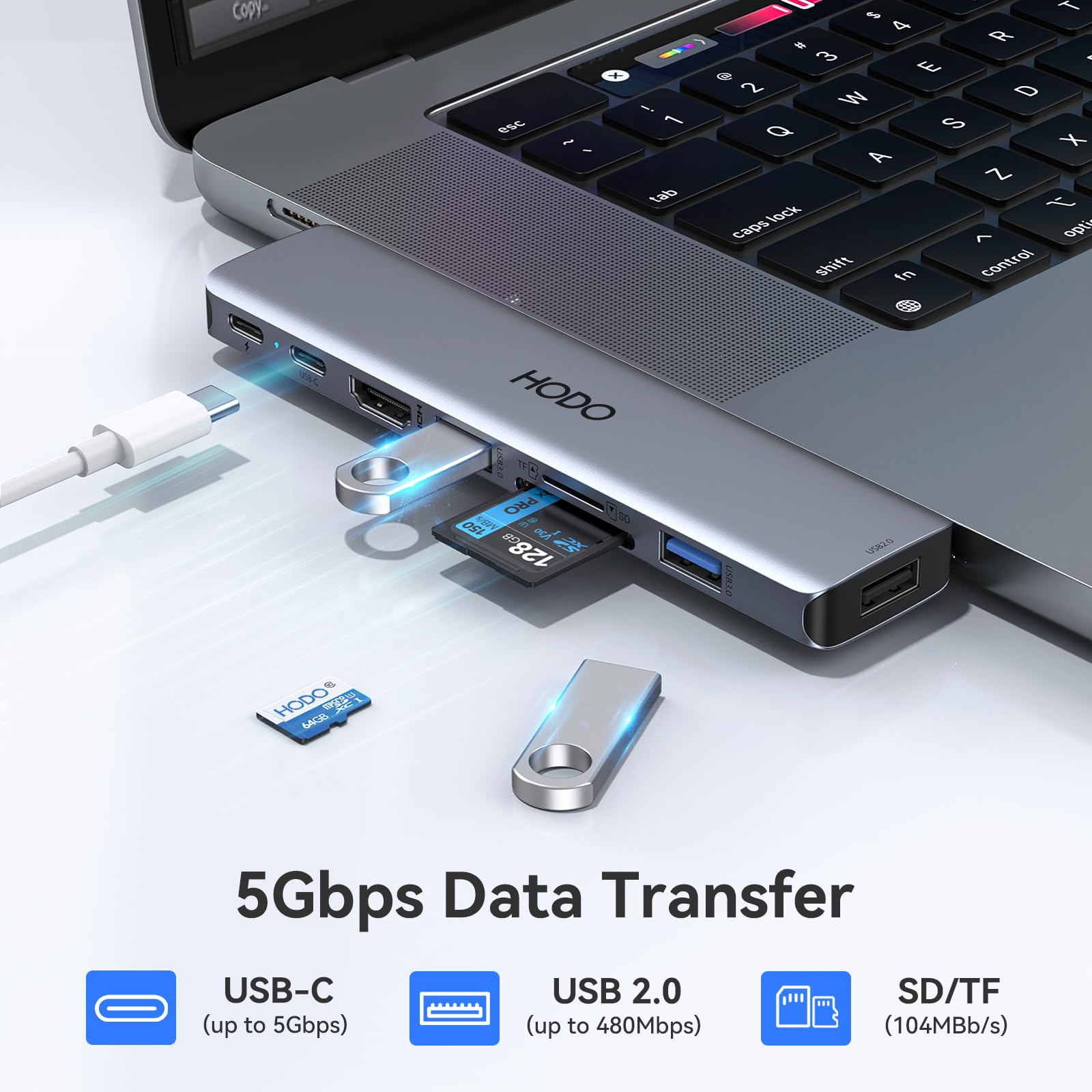 MacBook Pro/adaptadores de Aire/Accesorios, MacBook Pro Dongle USB HDMI Mac Adaptador, USB C Hub Adaptador multipuerto Dongle para M1