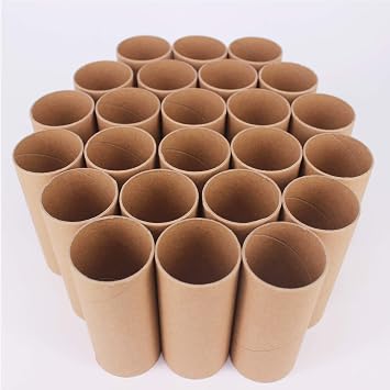 ZMCYN 40 Pack 1.6x3.9 Inch Cardboard Tubes Brown Paper Roll Tubes, Paper Cardboard Craft Tube Rolls for Craft, DIY Arts, Classroom Projects, Extra 100 Sheets Colored Paper, 80 Pcs Wiggle Eyes