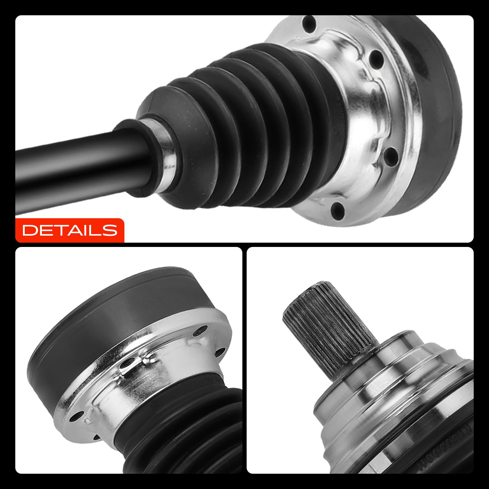 Frankberg Semiasse Albero di trasmissione Cambio manuale senza ABS Ring Anteriore Sinistra Compatibile con Golf VI 5K1 A3 8P1 Altea 5P1 Leon 1P1 Oct.avia II 1Z3 Jet.ta III 1K2 1K0407271DJ