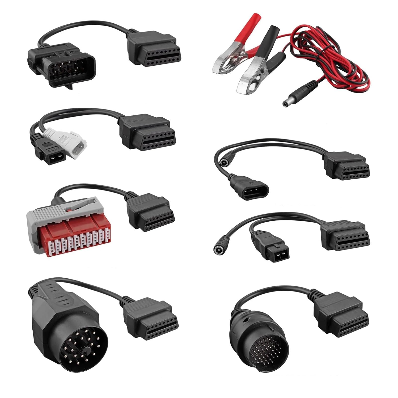 8er Adapter Set, Universal Auto Diagnosegerät Diagnose Adapter Kabelsatz, Diagnoseadapterkabel Diagnoseadapter kompatibel mit VW Audi BMW Opel