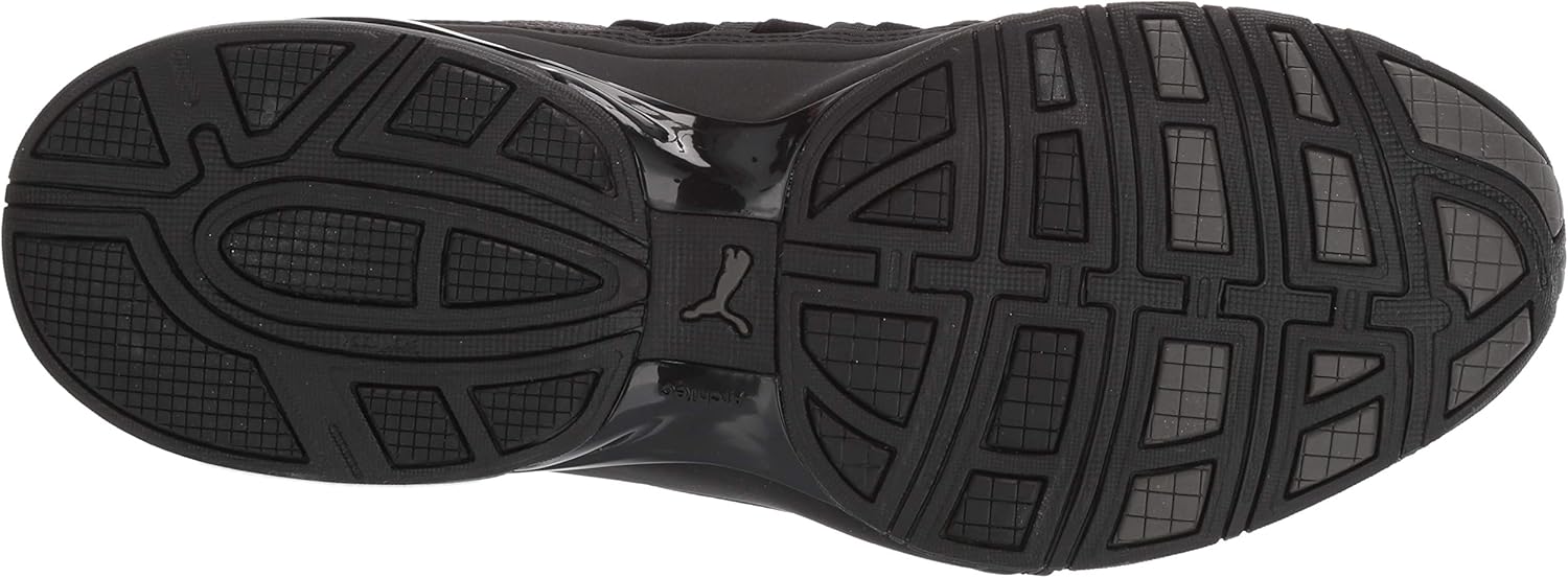 Puma Men's Axelion Cross-Trainer, Charcoal Gray-Blazing Yellow, 13 M US