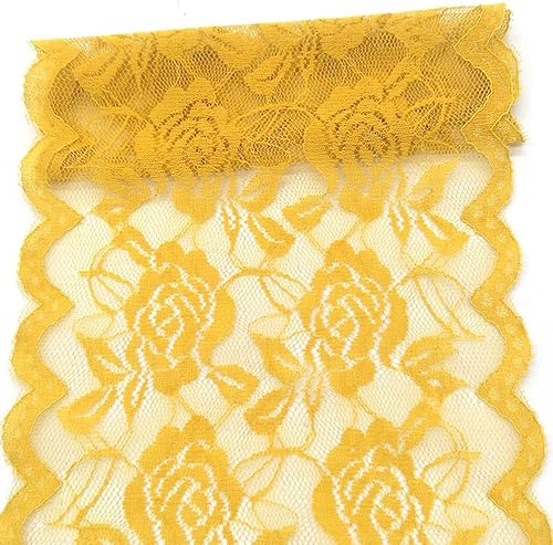 Cinta de encaje elástica de 11 yardas de ancho, 6 pulgadas de ancho, tela de encaje para manualidades, manualidades, adornos de ropa, decoración de