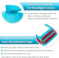 Vista 5 de Insertos de malla de parrilla frontal y cubierta de faros para Jeep Wrangler JL JLU Sport & Sport S solamente 2018-2023 Accesorios exteriores