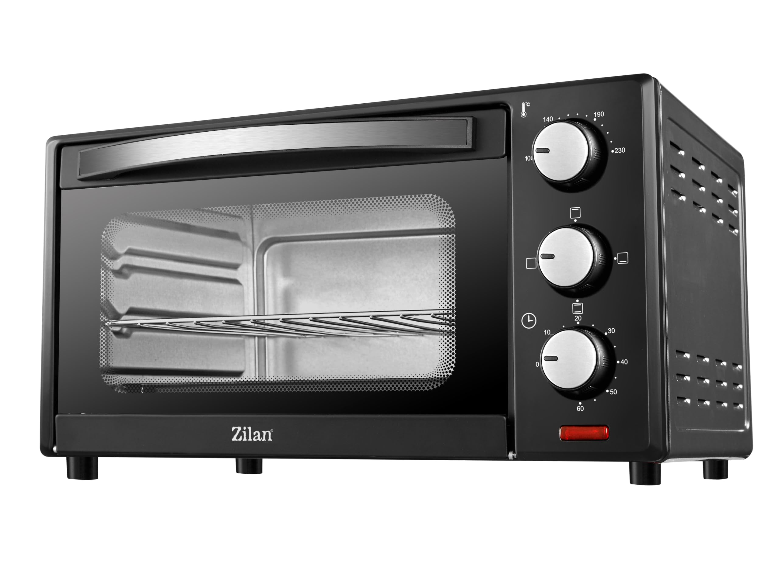 Zilan, Four Electrique - Double Protection en Verre - 15 litres, Noir