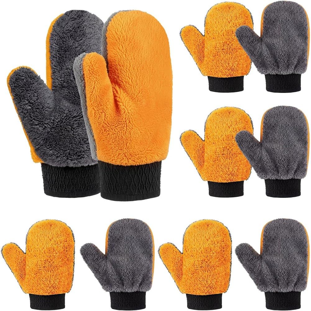 Jnchdghwa As Shown Paint Mitts Microfiber Terry Gloves For Deck Stain, Furniture Cleaning, Waxing