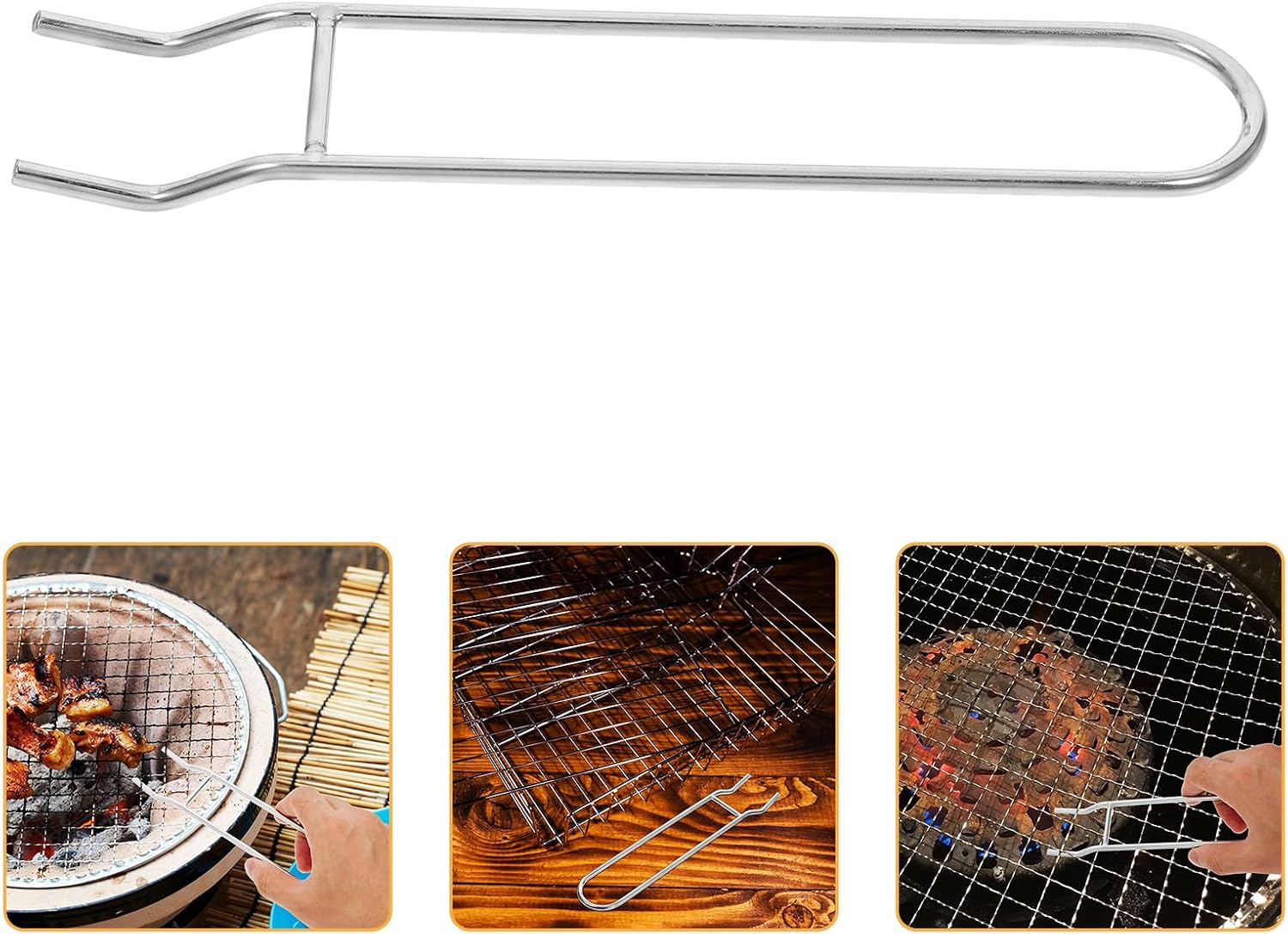 Grill Grate Lifter Gripper Xmas Stainless Steel Anti Scald Tool