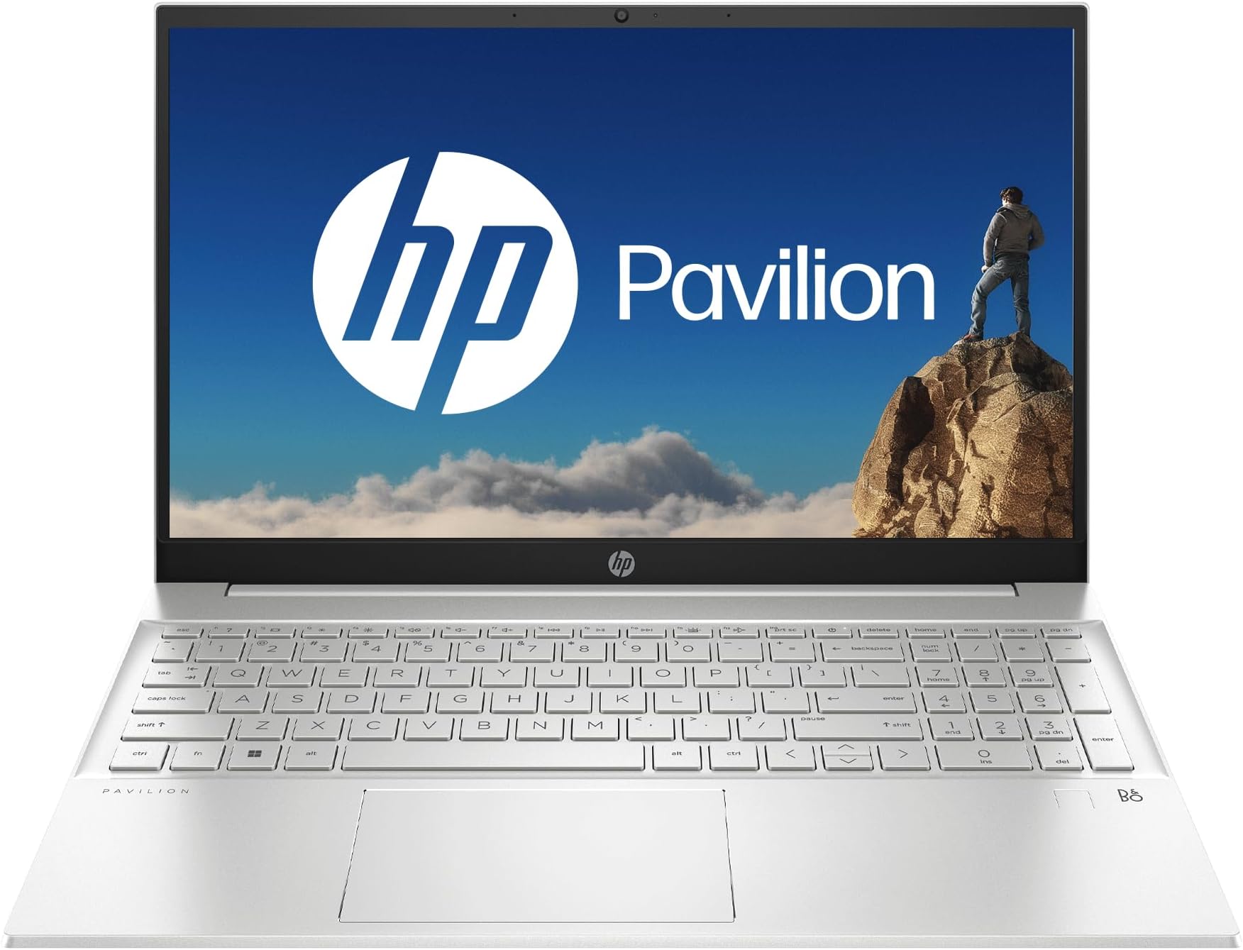 HP Pavilion 15, 12th Gen Intel Core i5-1240P, 15.6-inch (39.6 cm), FHD, 16GB DDR4, 512GB SSD, Intel Iris Xᵉ Graphics, FPR, Backlit KB, Audio by B&O (Win 11, MSO 2021, Silver, 1.74 kg), eg2091TU