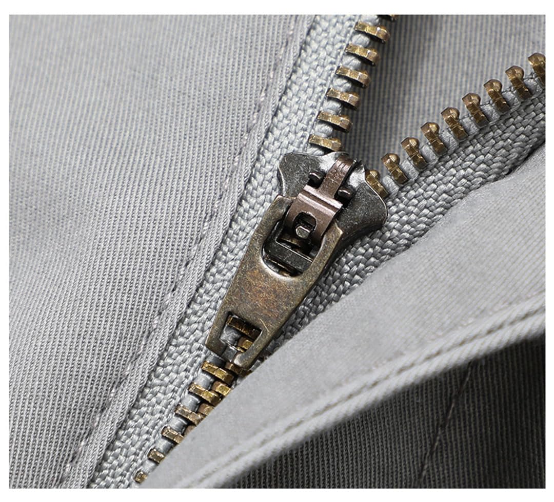 Vogrtcc Pantalones Casuales Rectos Delgados para Hombres Pantalones Elásticos De Negocios De Estilo Clásico Gris Claro para Hombres