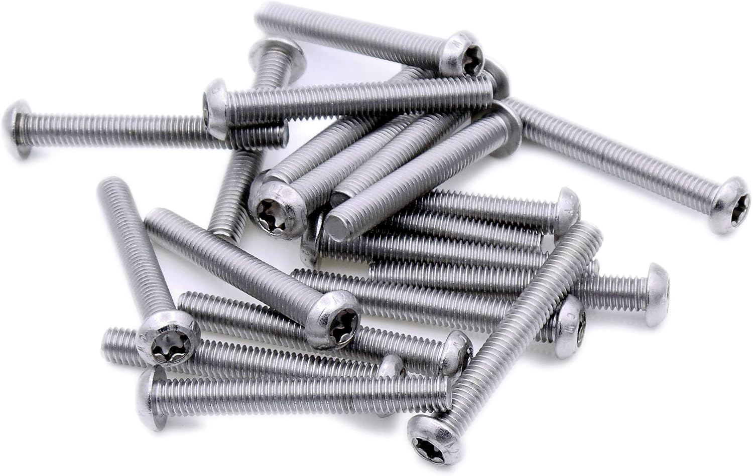 M6 (6mm x 8mm) TX Socket Button Machine Screw (Bolt) - Stainless Steel (A2) (Pack of 20), M6x8 - A2(20)