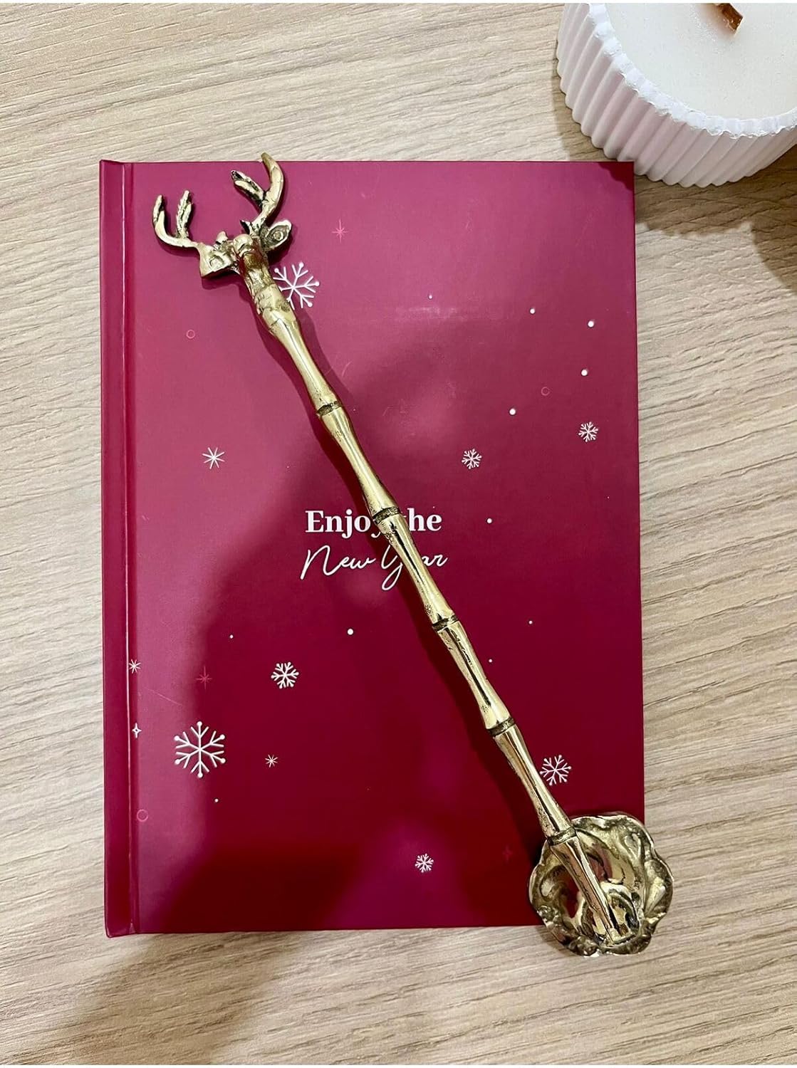 Candle Snuffer Brass Cast Iron Deer Head Home Decor Presentation Vintage Style, Yellow - Yellow, One Size