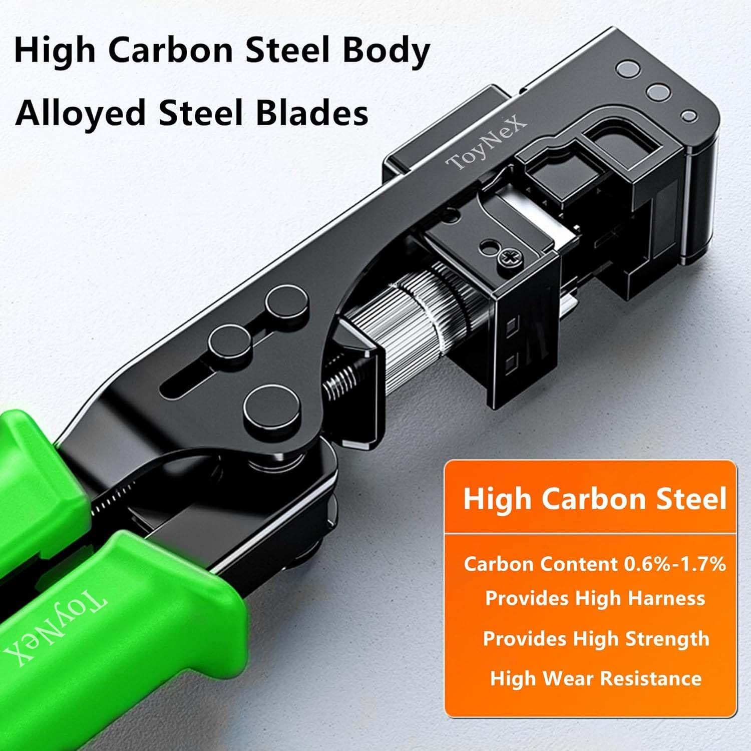 ToyNeX 90° Angled Speed Termination Keystone Tool - Time Saver Network Punch Down Tool - To Be Used ONLY with 90° Angled RJ45 Cat5e, Cat6a and Cat6 Keystone Jacks.(TNX-760B)(Green). 1