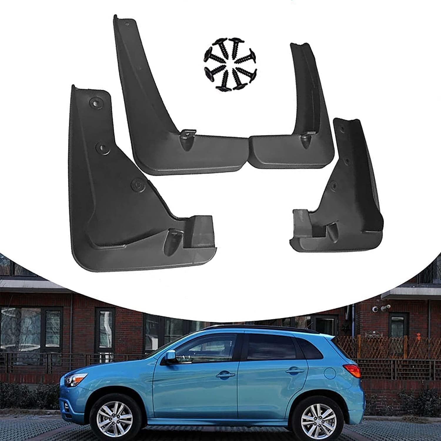 Guardabarros Mitsubishi ASX 2013-2019: faldillas antibarro para coche
