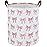 Sanjiaofen Kids Laundry Hamper,Pink Laundry Basket Collapsible Girls Storage Baskets for Home Decor,Office,Toy Organizer,(Pink Bowknot)