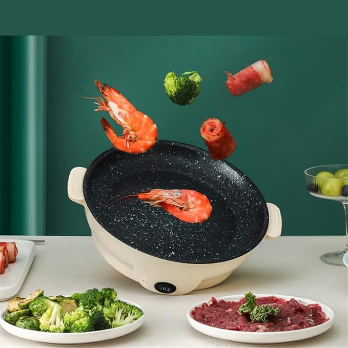 Sartén Eléctrica Redonda Antiadherente con Control de Temperatura miniatura 2