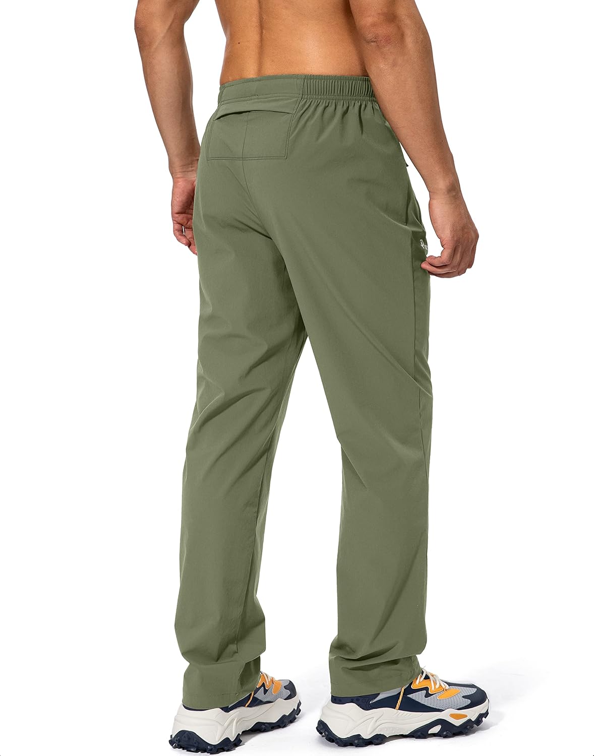 Pudolla Men's Workout Athletic Pants Elastic Waist Jogging Running Pants for Men with Zipper Pockets - Image 3