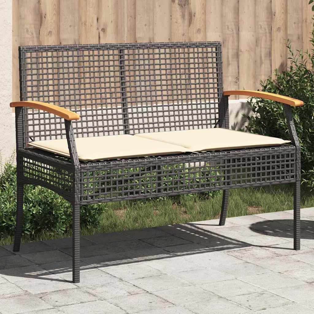 Banco de jardín de ratán sintético para tardes de relax en la terraza