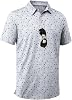 ZITY Mens Golf Shirts Short Sleeve Moisture Wicking Performance Print Patterns Casual Collared Golf Polo Shirt for Men