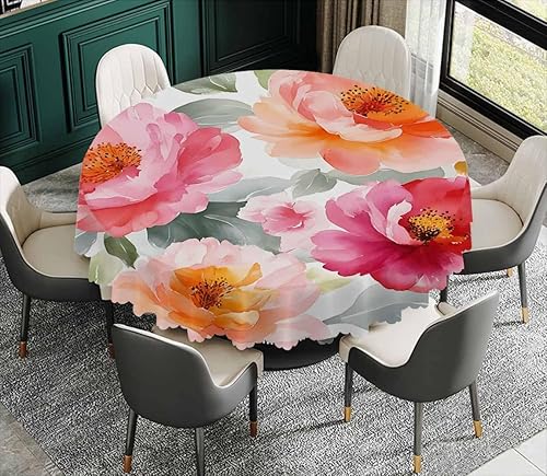 Miniatura 3 de Mantel redondo de música, teclas de piano, notas musicales, color blanco y negro, resistente al agua, de poliéster, mantel decorativo para cocina,