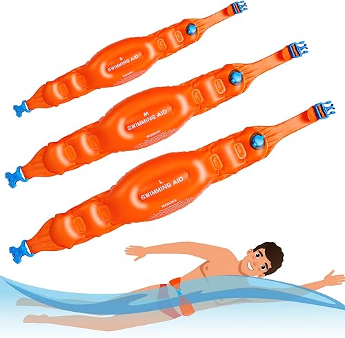 Cinturón de natación para niños y adultos, juego de 3 cinturones de cintura de flotabilidad para hacer que nades más fácil y fácil, cinturones de