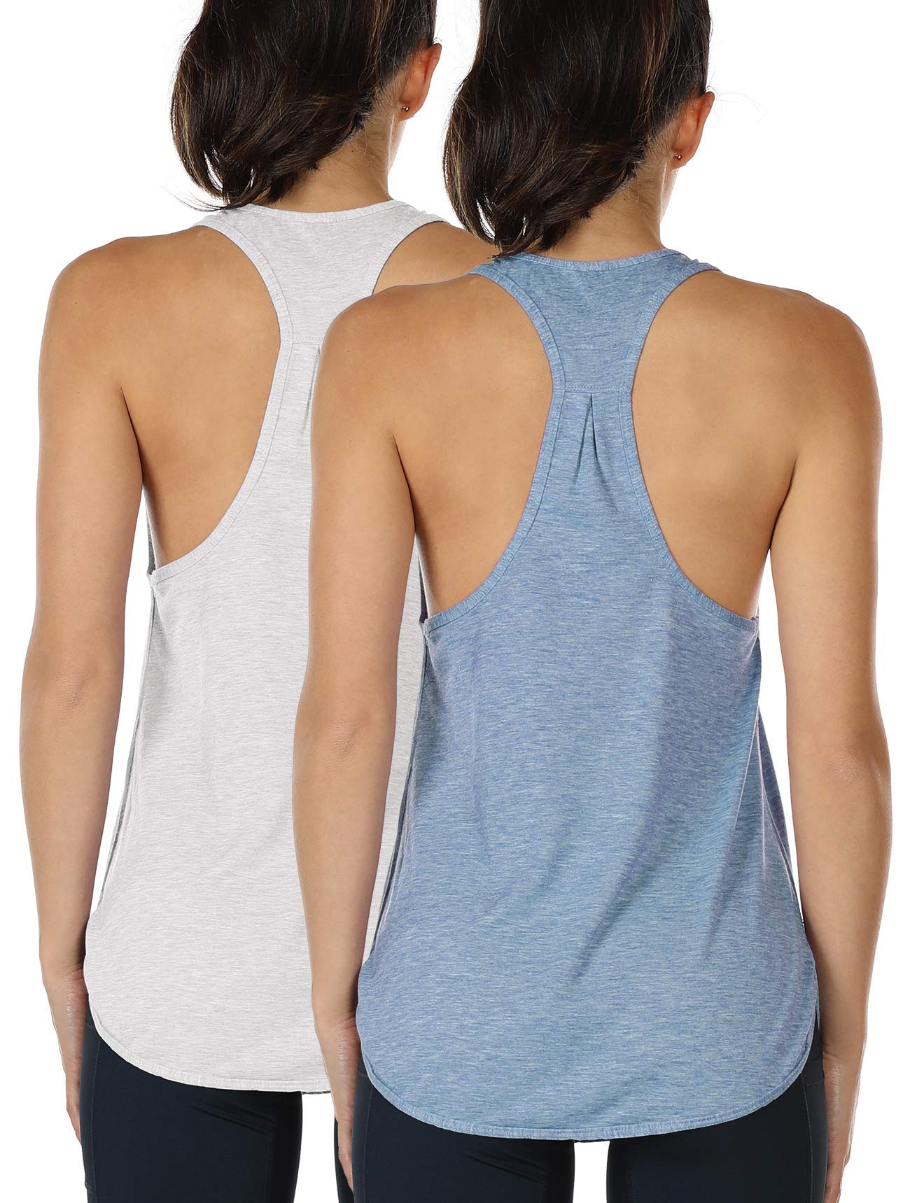 icyzone Camiseta sin Mangas de Yoga Deportiva para Mujer Chaleco Deportivo, Pack de 2 — view 14