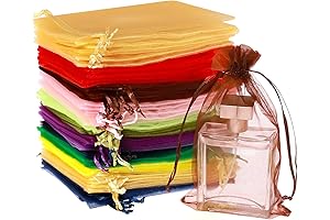 100 Pcs Organza Bags for Baby Gifts, 4" x 4.72", for Baby...