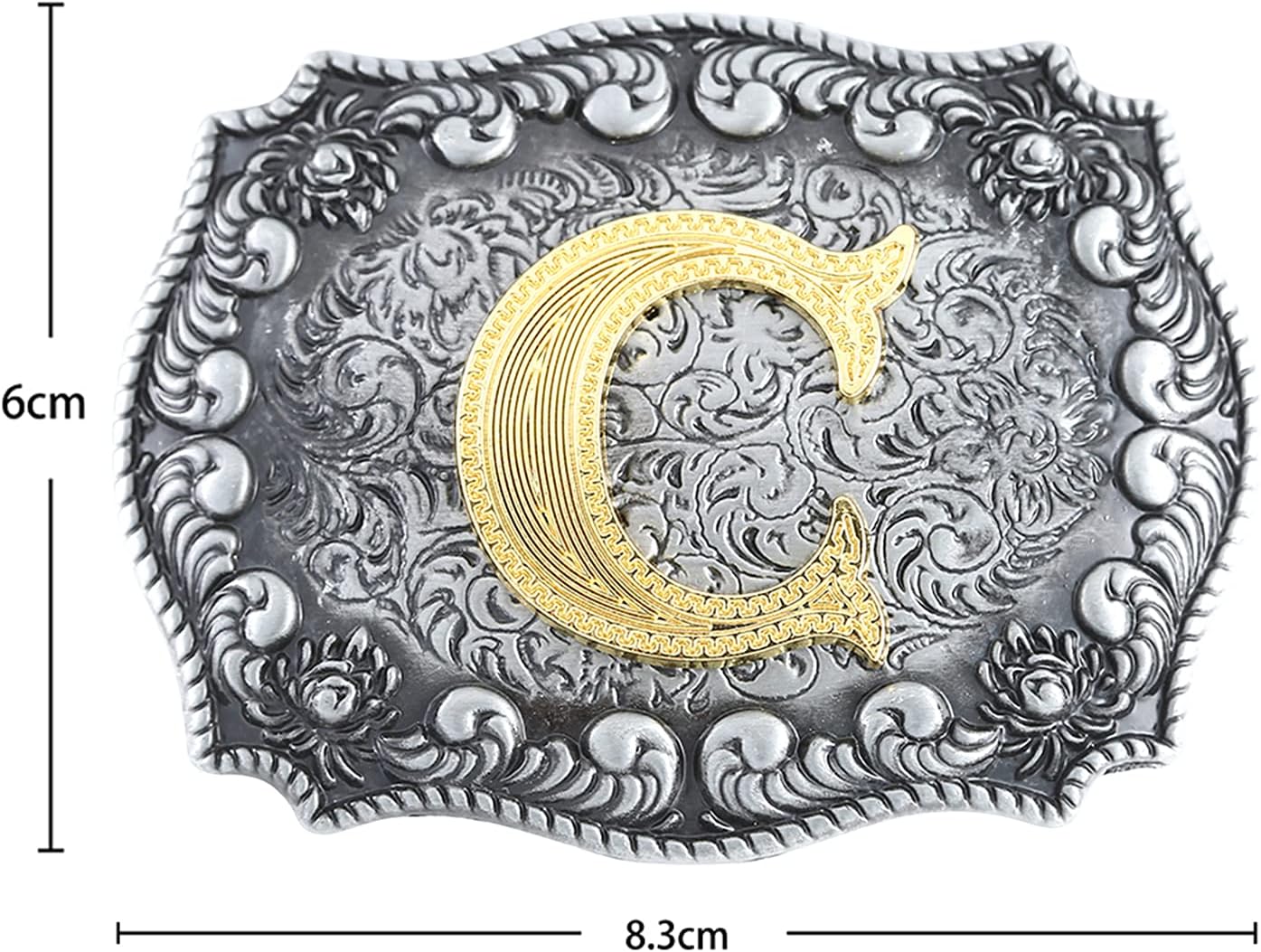 HUABOLA CALYN Belt Buckle Men, Western Cowboy Rodeo Small Alphabet Letter ABCDMRJ to Z Initial Belt Buckles for Women - Image 2