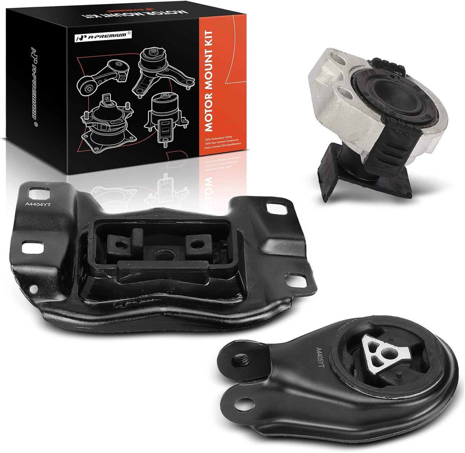 A-Premium Engine Motor Mount and Transmission Mount Kit Compatible with Mazda 3 2004-2009 2.0L 2.3L, Manual Transmission, Set of 3