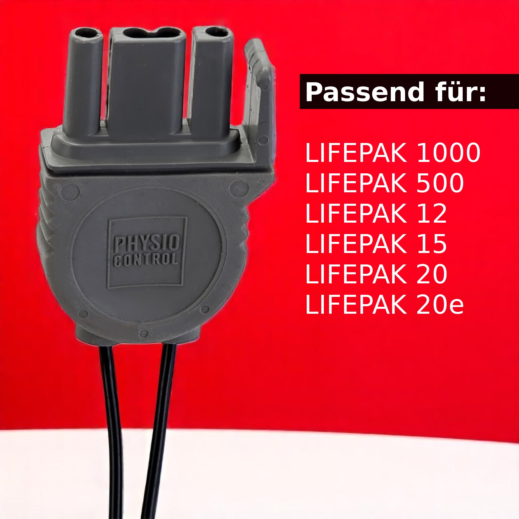 Physio Control QUIK-COMBO Elektroden für LIFEPAK AED Defibrillator LP1000, LP500, LP15, LP20 & LP10e, AED-Zubehör Erste-Hilfe Defi Defibrilator Gerät Ersatz Klebeelektrode Pads Kabel Rettung
