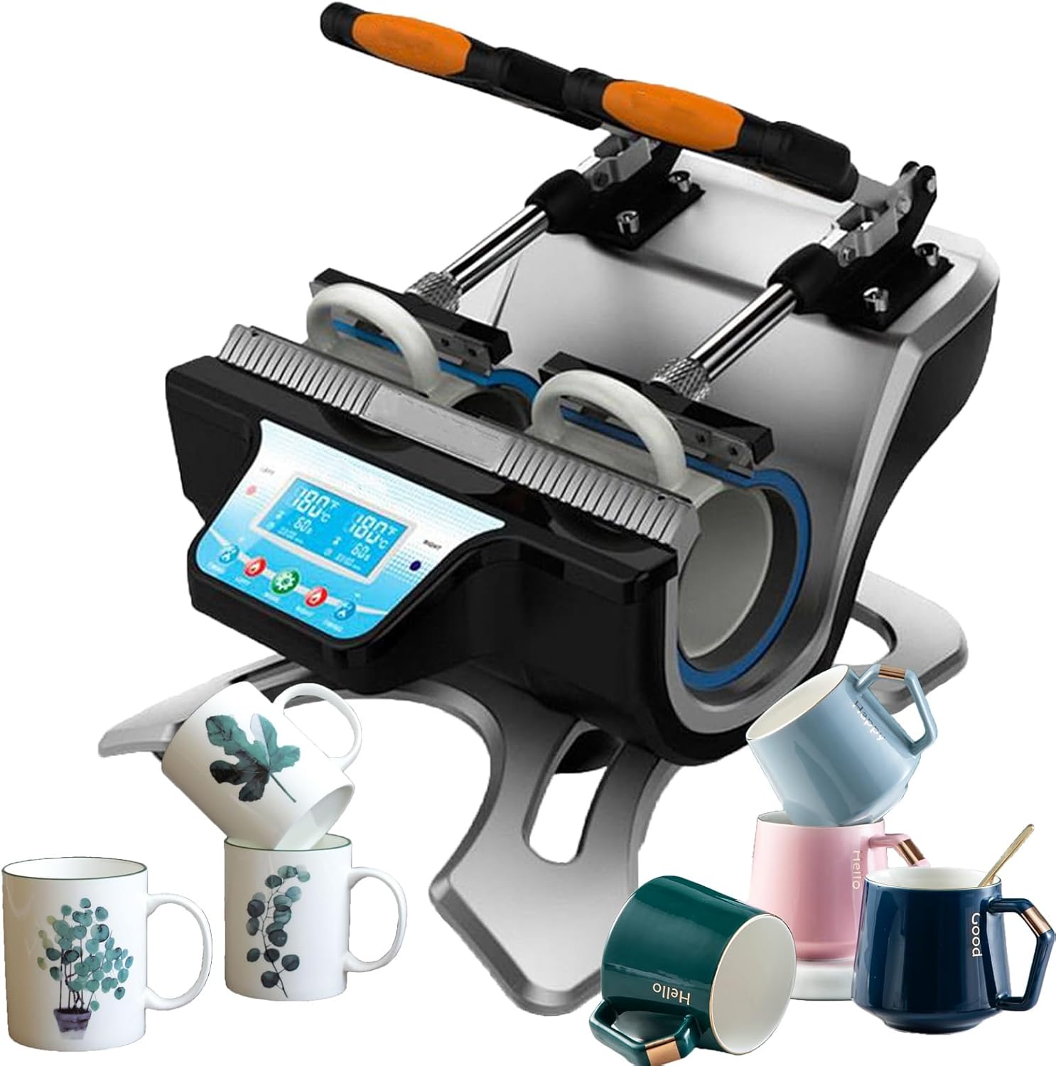 11オンスマグヒートプレス機、lcdカッププレッサー - セラミックカップに写真を転写するための昇華diyプレッサー