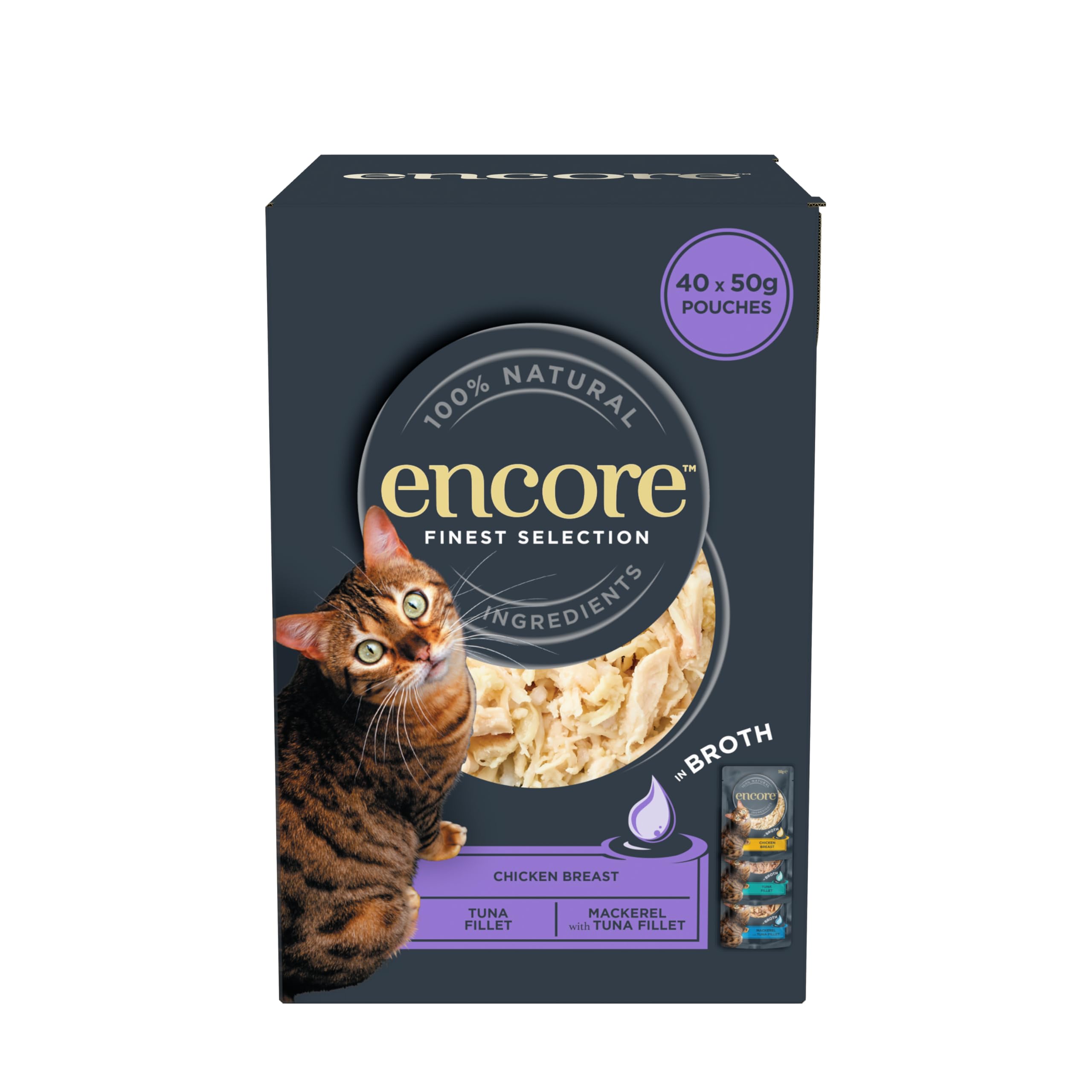 Encore Cat Pouch Broth Finest Selection - X 50G Size 10