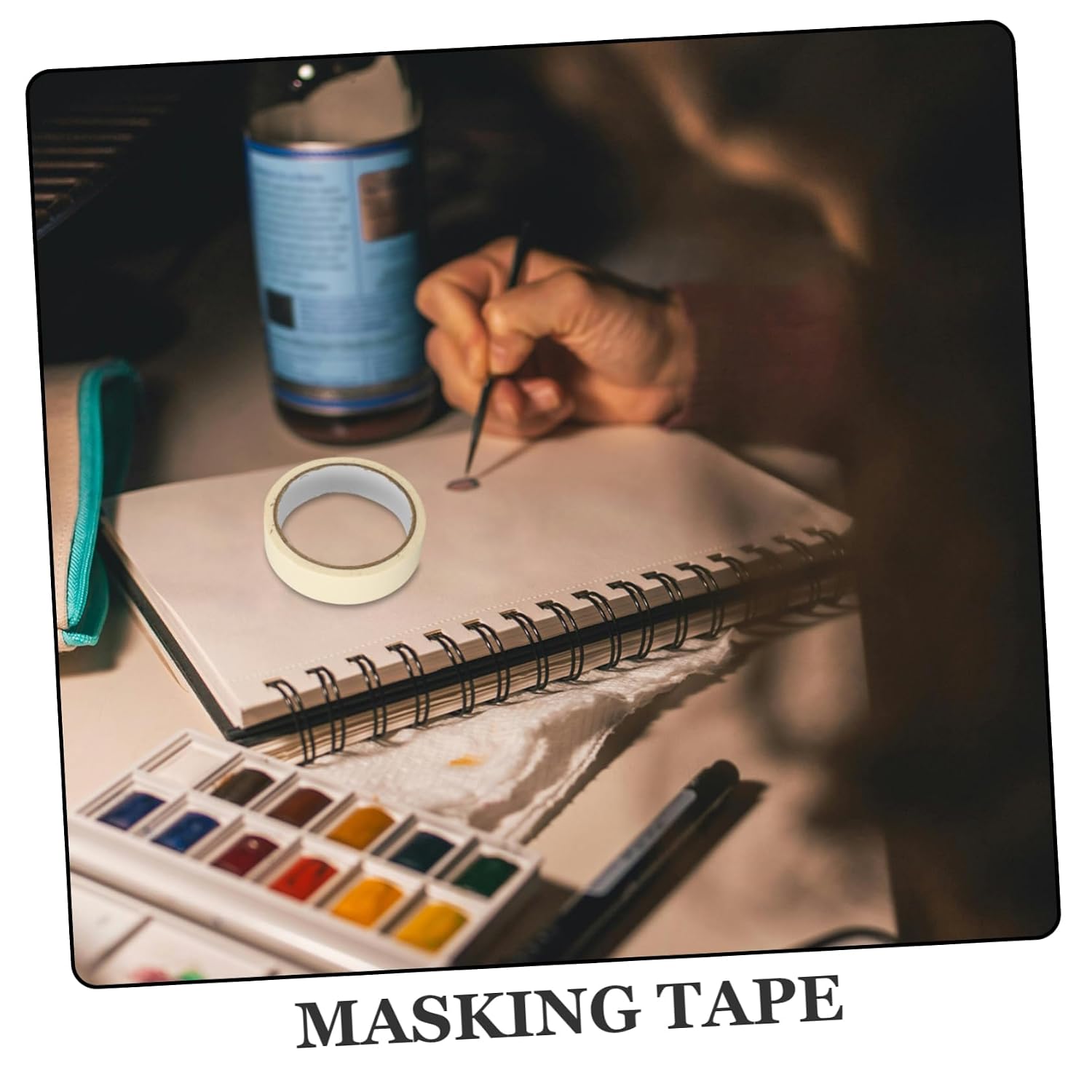 Ciieeo 10 Rolls Masking Tape Painters Tape Removable Colored Painter Tape Painting Tape for Walls Tape for Painting Automotive Tape Automotive Paint Supplies Artists Tape