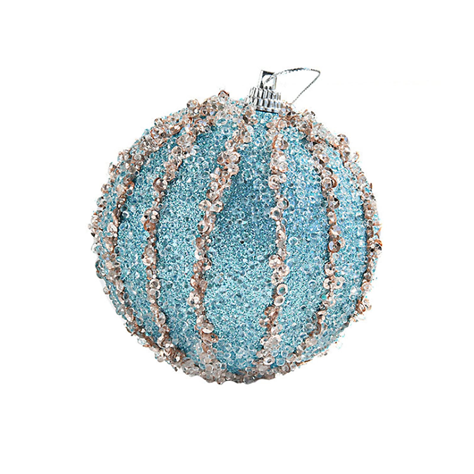 Weddi Weihnachtskugeln, Dekorationszubehör, 10 Stück Weihnachtskugel-Ornamente, 3,15 Zoll Glitzer-Pailletten-Schaumstoffkugel, bruchsichere Weihnachtsdekoration, Baum-Hängekugeln for Weihnachtsbäume (