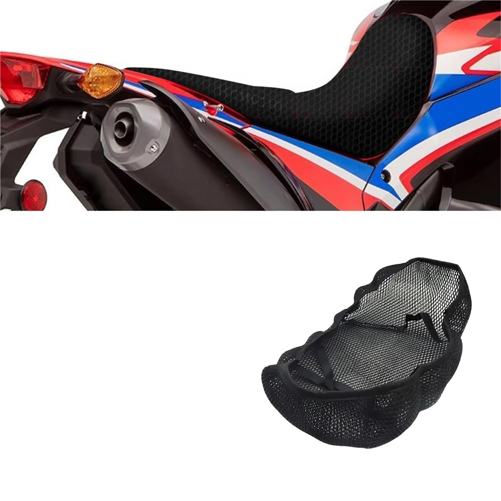 Moto Copri Sedili Per CRF300L 2021 Coprisedile per moto Tessuto a rete Cuscino traspirante antiscivolo Isolamento termico Protezione antigraffio