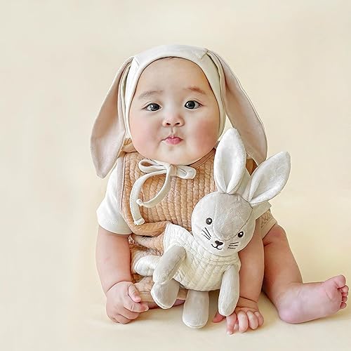 Miniatura 3 de Saco de dormir para bebé recién nacido con bolsillo + sonajero de peluche de conejo (Tory) para bebé unisex, Beige