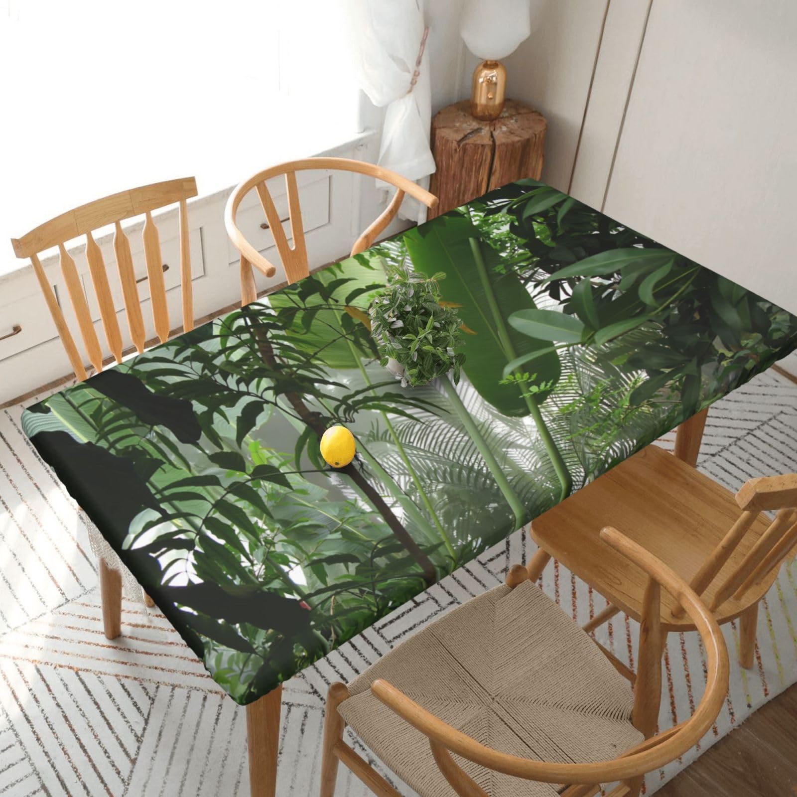 BNVSADC tropical jungle Printed 5FT Tablecloth Polyester Kitchen Water Resistant Table Cloth Dining Table Decoration Table Covers, 152x76 CM