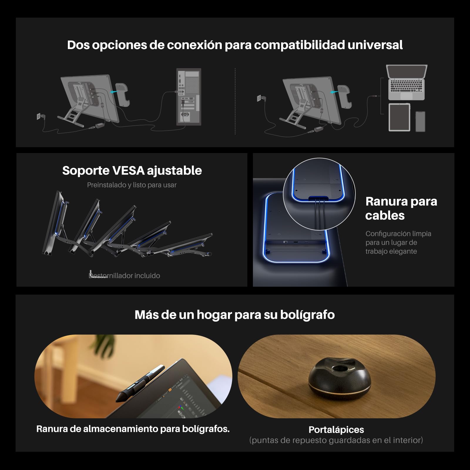 Huion Kamvas 22 Gen 3 Tableta Gráfica con Pantalla 21.5" 2.5K QHD A 90Hz, Lápiz PenTech 4.0 16384 Niveles De Presión, 99% SRGB ΔE<1.2 Ideal para Ilustración, Arte Digital, Diseño, Animación Y Gaming