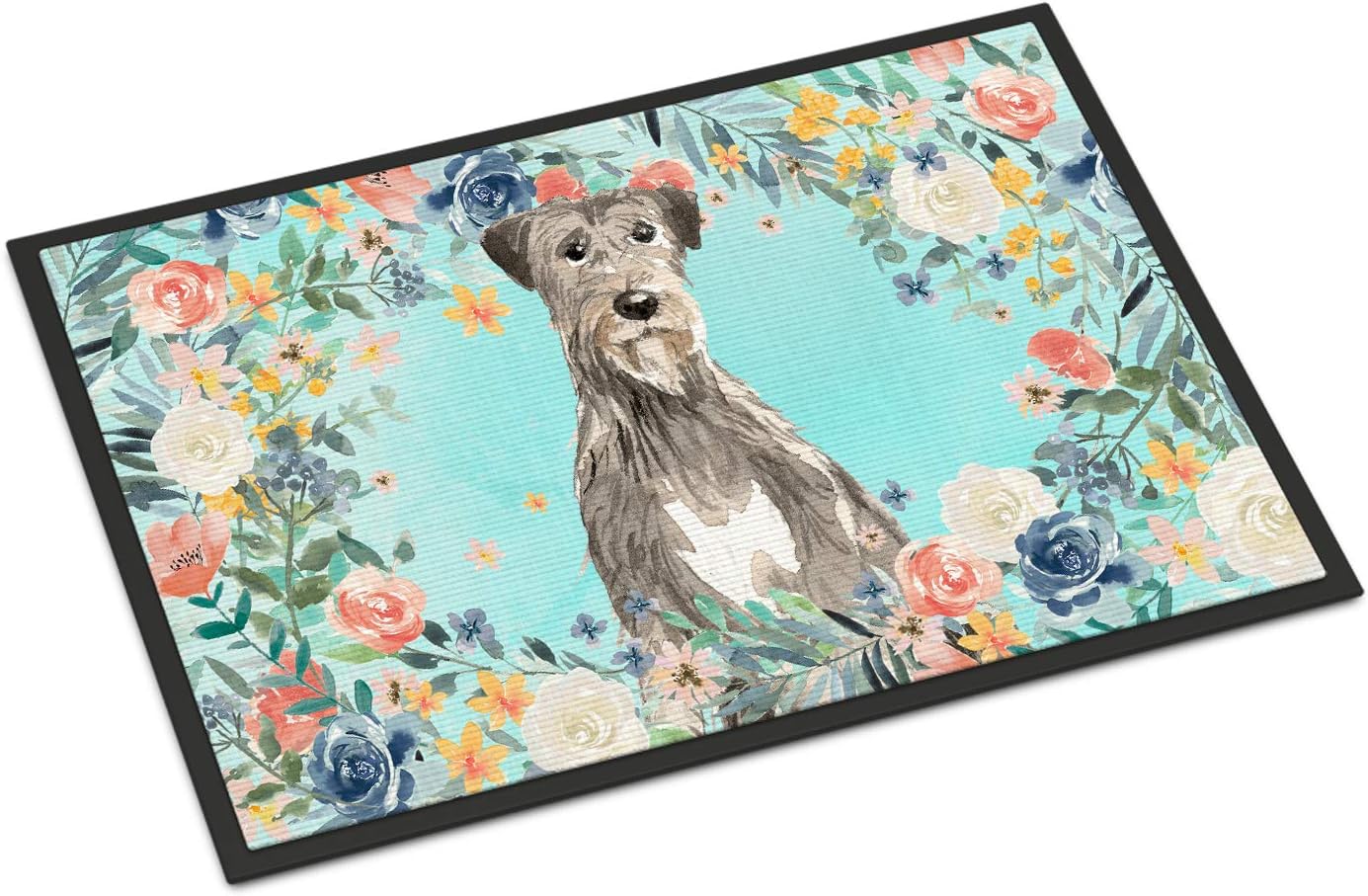 Caroline's Treasures CK3423MAT Irish Wolfhound Doormat 18x27 Front Door Mat Indoor Outdoor Rugs for Entryway, Non Slip Washable Low Pile, 18H X 27W