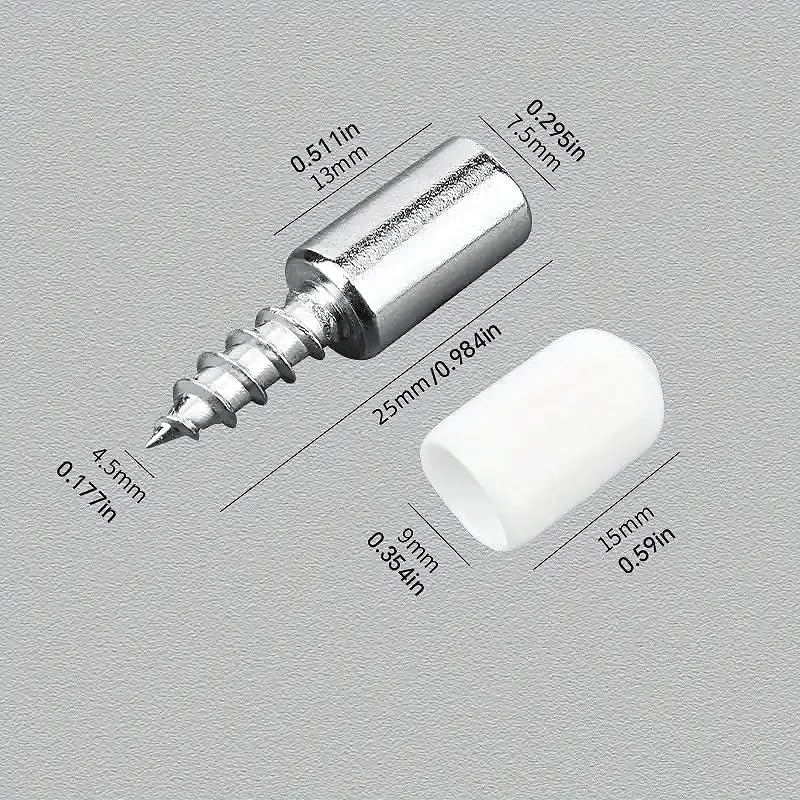 16PCS Self-Tapping Screws-Metal Shelf Support Pins with Anti-Slip Sleeves,Patio Deals,Bathroom-Office-Desk-Accessories, 16PCS