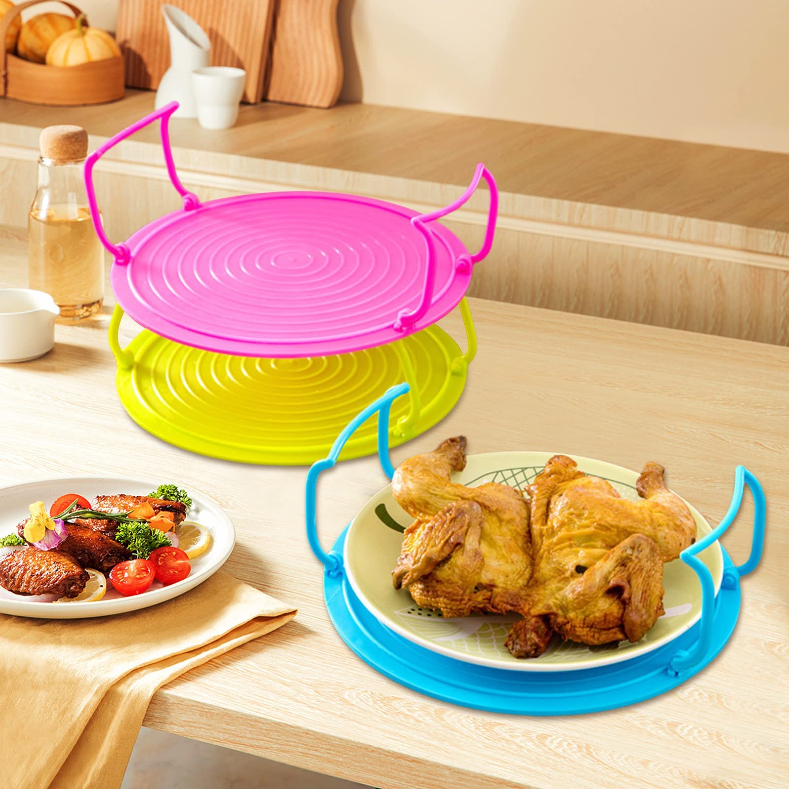 Magnetron Vouwlade Opvouwbare Magnetron Plaat Stapelaar Rond Stoomrek Magnetron Stapelaar Bakken Oven Lade Magnetron Rack voor Spek Bevroren Snacks Koken Benodigdheden (Roze Magnetron Vouwlade Opvouwbare Magnetron Plaat Stapelaar Rond Stoomrek Magnetron Stapelaar Bakken Oven Lade Magnetron Rack voor Spek Bevroren Snacks Koken Benodigdheden (Roze