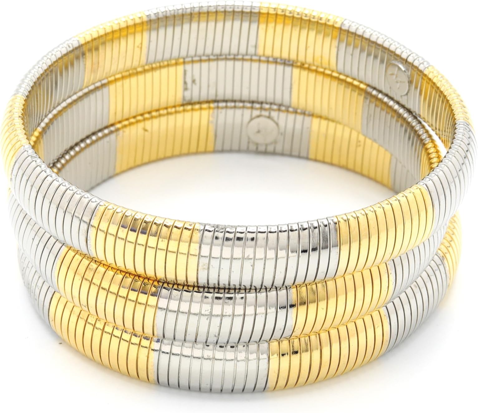 Marshal Metal Manufactory LTD.Marshal Metal Fashion Bracelet Omega Chain Brass 18K Gold Plated Rhodium Plated Tubogas Bracelet (10mm)